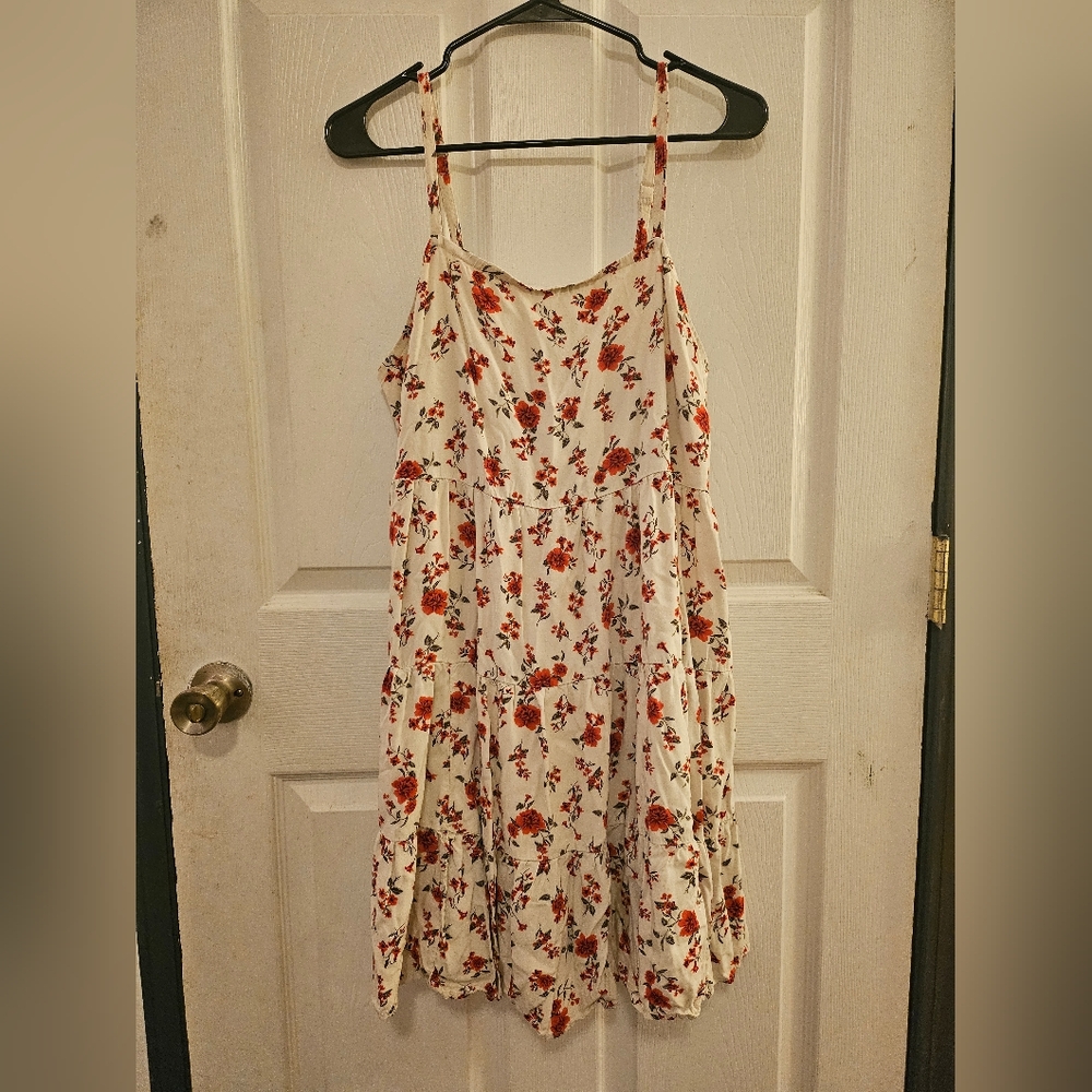 Old Navy Red Floral Mini Dress